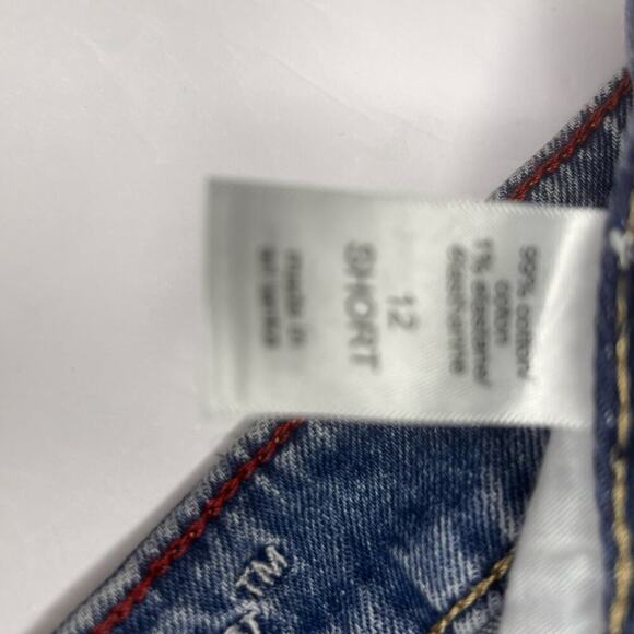 Edgely Maurice’s High Rise Mom Button Fly Distressed Jeans Women’s 12 Short - Picture 12 of 14